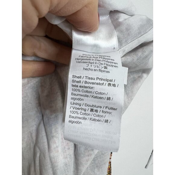 J.CREW Collection Ratti Prism Floral Print Cotton Skirt Sz XL Midi Lined Slit - Picture 9 of 16